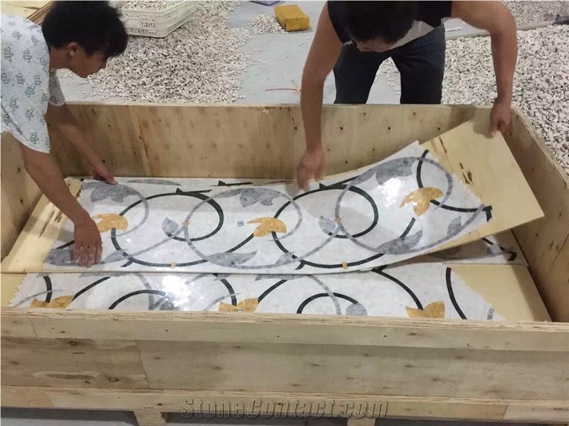 Dark Emperador Marble Mosaic Borders for Interior Skirting