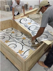 Dark Emperador Marble Mosaic Borders for Interior Skirting