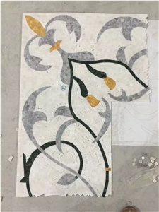 Dark Emperador Mosaic Medallion Border for Interior Border Decos