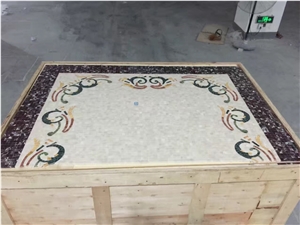 Dark Emperador Mosaic Medallion Border for Interior Border Decos