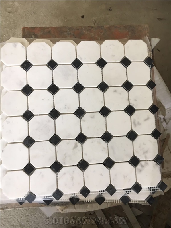 Polished Crema Mafil Mosaic Tile Lantern Chip 50mm Mosaic Tile for Walling