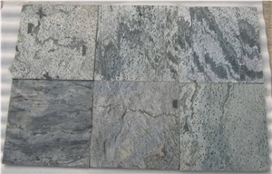 Indian Zeera Green Polished Slate, Green Quartzite Polished Tiles