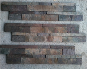 Kund Multi Slate Ledge Stone, Peacock Multi Slate Wall Cladding