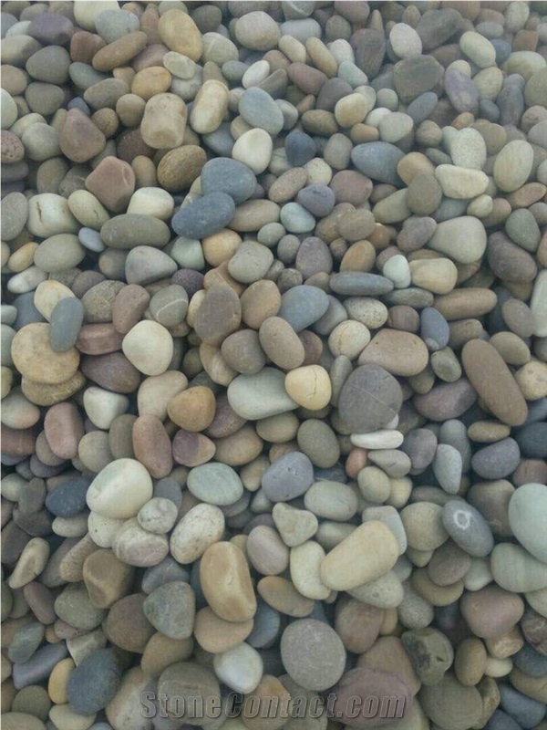 Mix Color River Pebble Stones, Multicolor Pebble Stones