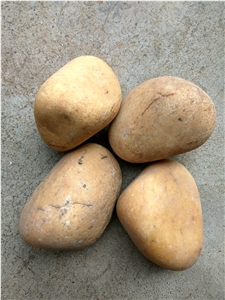 Natural Yellow Decorative River Stone Pebbles