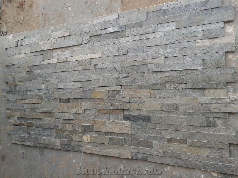 Silver Shine Quartzite Ledge Stone, Silver Shine Slate Culture Stone