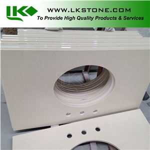 Beige Quartz Barthroom Tops, Beige Quartz Vanity Tops, Beige Artificial Stone Countertops, Silestone Countertops, Beige Engineered Stone Bathroom Tops, Beige Artificial Granite Vanity Tops