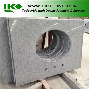 Grey Quartz Stone Bath Tops, Quartz Stone Countertops, Artificial Stone Solid Surface,Artificial Stone Bathroom Tops, Gray Arficial Stone Vanity Tops, Gray Quartz Stone Vanity Tops