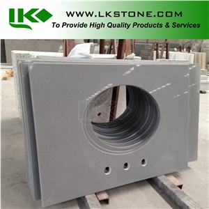 Pure Grey Quartz Stone Vanity Tops, Pure Grey Artificial Bathroom Tops, Pure Grey Caesarstone Vantity Tops, Grey Bathroom Countertops, Pure Grey Vanity Tops