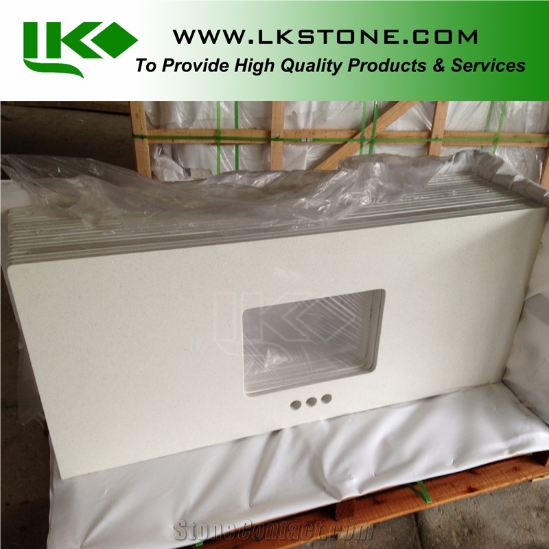 White Quartz Stone Kitchen Countertops, Quartz Stone Countertops, Artificial Stone Solid Surface,Artificial Stone Countertops