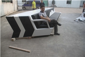 Long-Term Using Guarantee Acrylic Solid Surface Sofa & Reception Desk