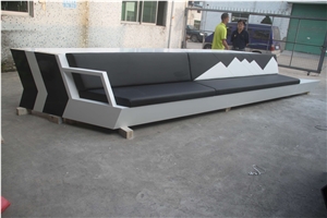 Long-Term Using Guarantee Acrylic Solid Surface Sofa & Reception Desk