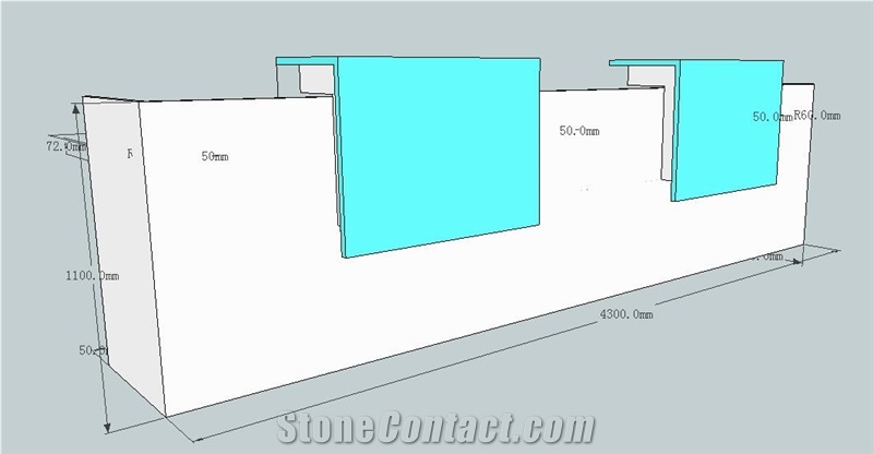 Modern&Minimalism Acrylic Counter Top Reception Desk