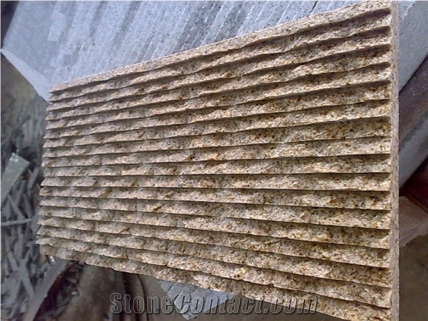 G682 Granite Cultured Stone, China Yellow Granite Stone Wall Decotation, Natural Split Surface Wall Cladding Tiles, Sunset Gold Stone Wall Decor&Ledge Stone