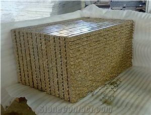 G682 Granite Cultured Stone, China Yellow Granite Stone Wall Decotation, Natural Split Surface Wall Cladding Tiles, Sunset Gold Stone Wall Decor&Ledge Stone