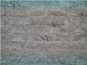Pophyry Red Granite Cultured Stone, G666 Red Granite Wall Claddings, China Red Granite Ledge Stone&Loose Stone&Stacked Stone Veneer&Coner Stone&Feature Wall, Natural Split Cultured Stone Venner
