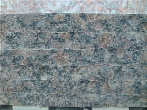Tan Brown Granite Cultured Stone,India Brown Stone Ledge Stone&Corner Stone, India Red Granite Featured Wall Cladding Tiles