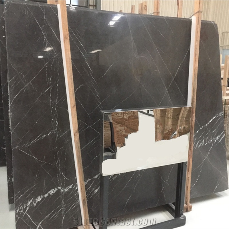 2cm Thickness Big Slabs Iran Crystal Pietra Gray Graphito Marble