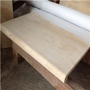 Exterior Used Honed and Filled Light Travertine Swimming Pool Tile