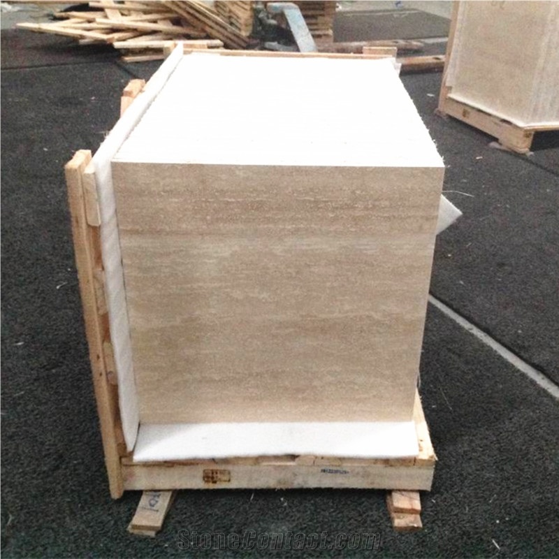 Honed Ivory Travertine Pavers Tiles for Outdoor Swimming Pool Coping