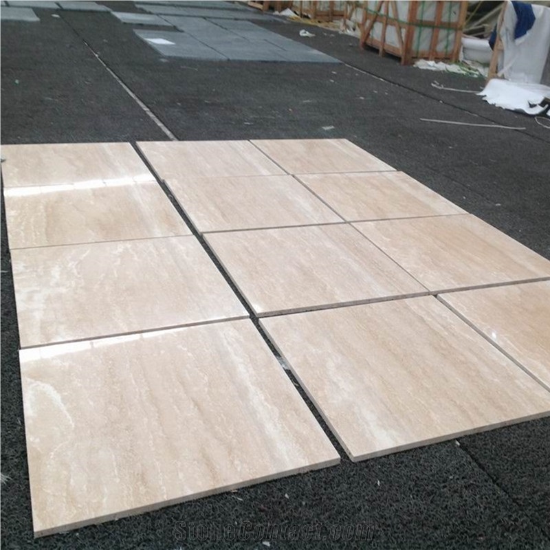 Honed Ivory Travertine Pavers Tiles for Outdoor Swimming Pool Coping