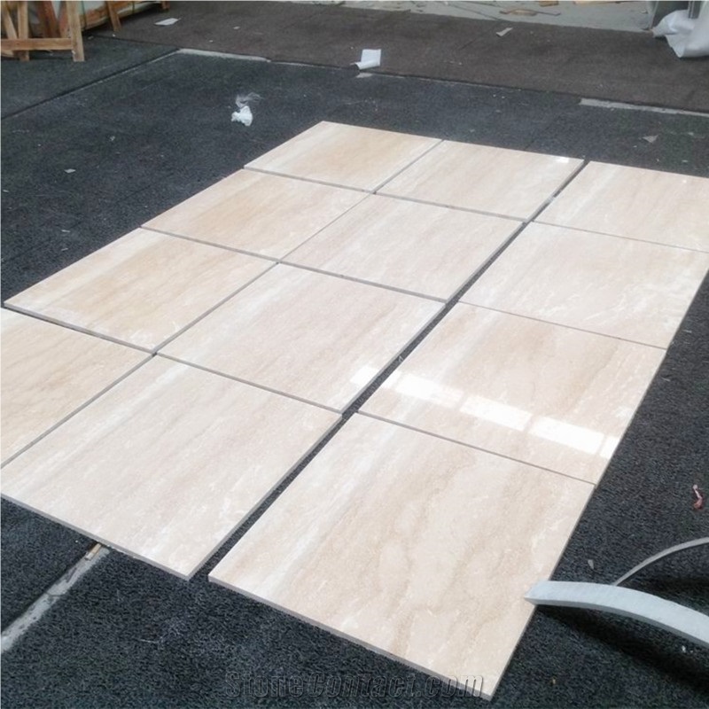 Honed Ivory Travertine Pavers Tiles for Outdoor Swimming Pool Coping