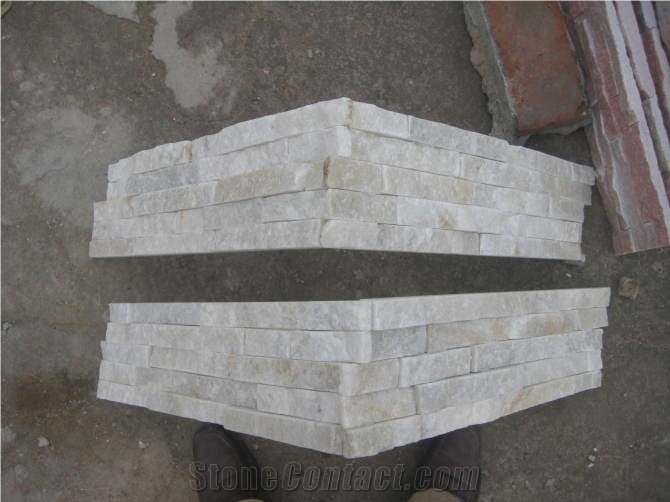 Beige Quartzite Ledge Stone/Stone Wall Decor/Stone Wall Cladding/Ledge Stone/Thin Stone Veneer/Feature Wall/Split Face Culture Stone