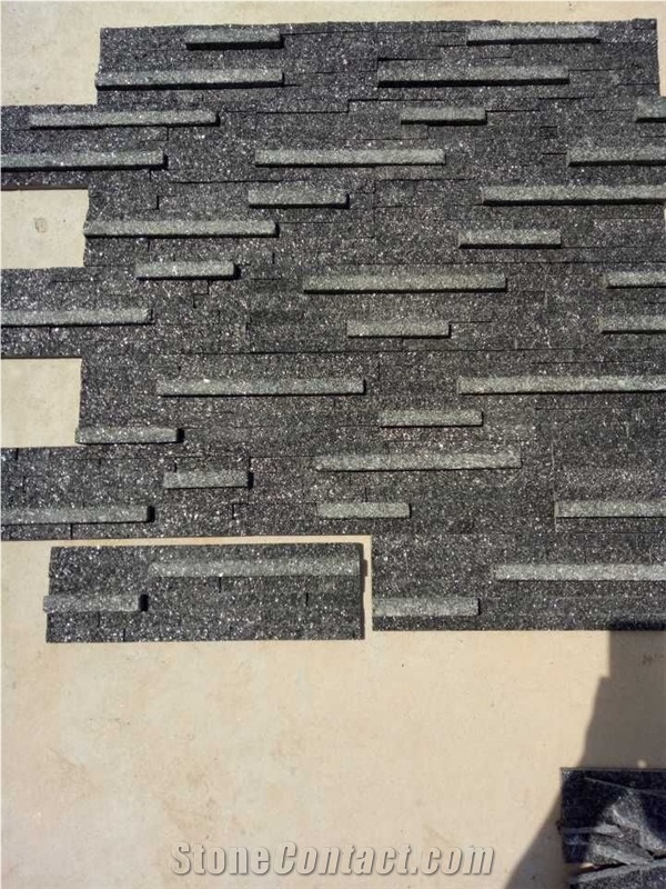 Black Galaxy Ledge Stone/Stone Wall Cladding/Stone Wall Decor/Thin Stone Veneer/Feature Wall/Split Face Culture Stone/Manufactured Stone Veneer/Ledge Stone/Feature Wall