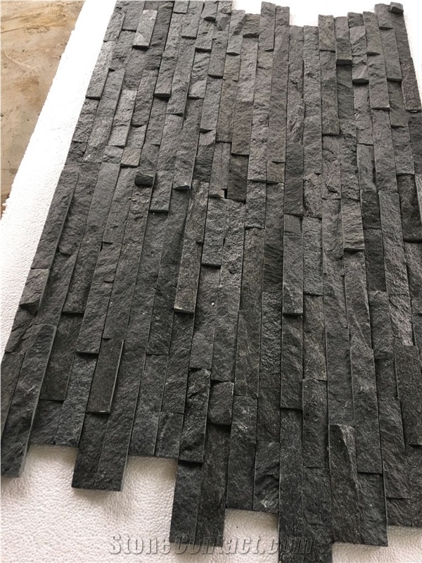 Black Quartzite Ledge Stone/Stone Wall Cladding/Stone Wall Decor/Feature Wall/Manufactured Stone Veneer/Thin Stone Veneer/Ledge Stone/Stone Wall Cladding