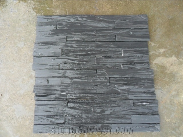 Black Slate Ledge Stone/Slate Culture Stone/Split Face Culture Stone/Stone Wall Cladding/Black Slate Stone Wall Decor/Feature Wall/Thin Stone Veneer/Ledge Stone