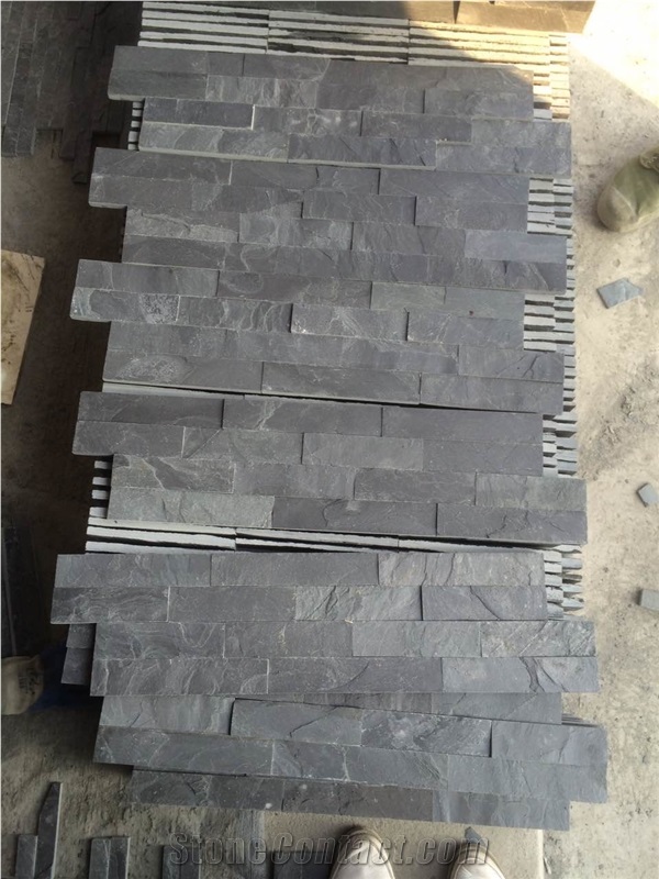 Black Slate Ledge Stone/Slate Culture Stone/Split Face Culture Stone/Stone Wall Cladding/Black Slate Stone Wall Decor/Feature Wall/Thin Stone Veneer/Ledge Stone