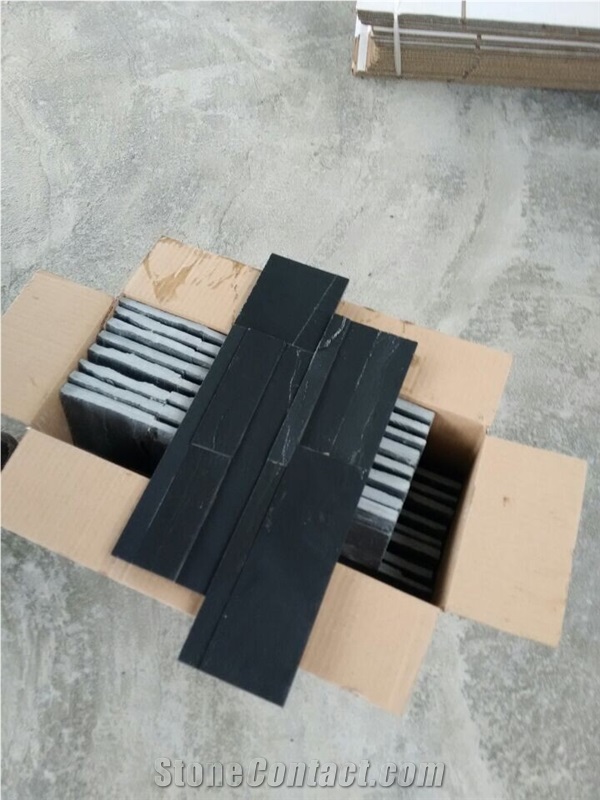 Black Slate Ledge Stone/Slate Culture Stone/Split Face Culture Stone/Stone Wall Cladding/Black Slate Stone Wall Decor/Feature Wall/Thin Stone Veneer/Ledge Stone