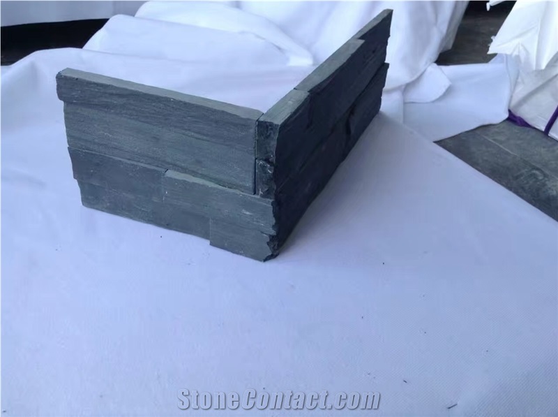 Black Slate Stone Wall Cladding/Ledge Stone/Stone Wall Decor/Thin Stone Veneer/Feature Wall/Split Face Culture Stone/Stone Wall Decor