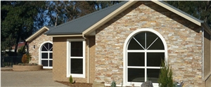 China Yellow Slate Cement Culture Stone ,Yellow Stone Wall Decor ,Flexible Stone Veneer Cement Back