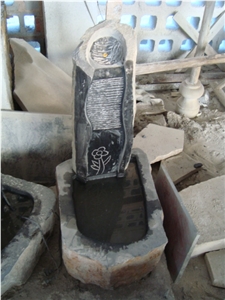 Garden Stone Water Features, Grey Granite Water Features, Natural Stone Garden Fountain