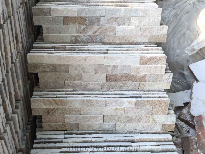 Golden Line Quartzite,Golden Quartzite Culture Stone,Quartzite Wall Panel,Wall Decor,Natural Stone Wall Cladding,Stone Veneer,Corner Stone