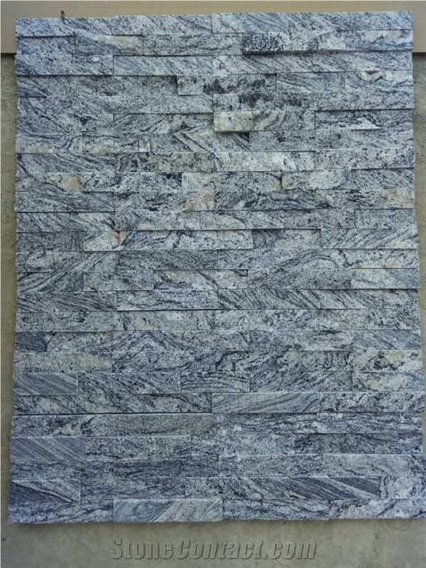 Juparana Granite Culture Stone/Stone Wall Cladding/Stone Wall Decor/Thin Stone Veneer/Manufactured Stone Veneer/Split Face Culture Stone/Feature Wall