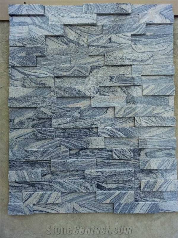 Juparana Granite Culture Stone/Stone Wall Cladding/Stone Wall Decor/Thin Stone Veneer/Manufactured Stone Veneer/Split Face Culture Stone/Feature Wall