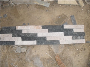 Mix Color Multicolor Culture Stone Ledger Stone Panel ,Wall Cladding Stacked Stone ,Flexible Stone Veneer,Feature Wall