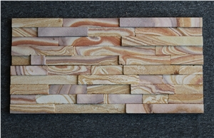 Mixcolor Sandstone,Culture Stone, Wallstone, Wall Cladding, Stone Wall Decor,Ledge Stone, Feature Wall, Split Face Culture Stone, Thin Stone Veneer,Ledge Stone