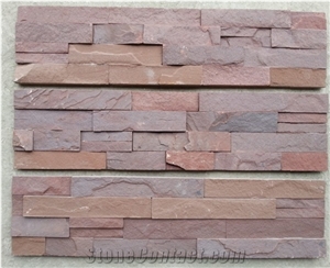 Purple Sandstone Ledge Stone/Stone Veneer/Stone Wall Cladding/Feature Wall/Split Face Culture Stone/Manufactured Stone Veneer/Thin Stone Veneer