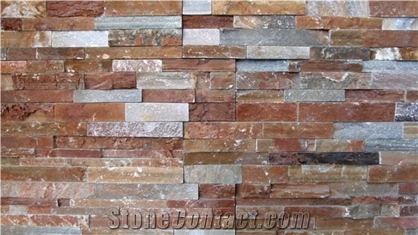 Rough Surface Yellow Slate Stone Wall Cladding/Ledge Stone/Stone Wall Decor/Thin Stone Veneer/Feature Wall/Split Face Culture Stone/Ledge Stone/Manufactured Stone Veneer