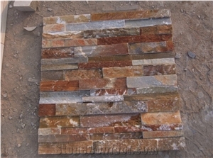 Rough Surface Yellow Slate Stone Wall Cladding/Ledge Stone/Stone Wall Decor/Thin Stone Veneer/Feature Wall/Split Face Culture Stone/Ledge Stone/Manufactured Stone Veneer