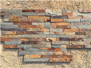 Rusty Slate,Multicolor Slate,Slate Wall Decor,Slate Ledge Stone,Slate Mosaic,Slate Tile,Slate Wall Panel,Chinese Cheap Culture Stone,Rusty Slate Panel,Rusty Slate Wall Corner