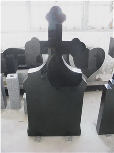 Spain Style Tombstone, Shanxi Black & India Black Granite Monument & Tombstone,Western Style Monuments/ Upright Monuments/ Western Style Tombstones/ Single Monuments/ Gravestone