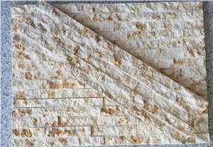 Sunny Beige ,Beige Marble,Gold Marble Splitted Culture Stone,Ledge Stone ,Wall Cladding Panel,Stacked Stone Veneer( Corner Stone ,Brick Stacked Stone),Exposed Wall Stone