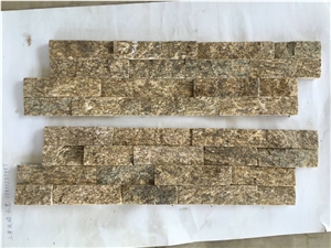 Tiger Skin Yellow Stone Wall Cladding/Stone Wall Decor/Feature Wall/Split Face Culture Stone/Manufactured Stone Veneer/Thin Stone Veneer/Ledge Stone