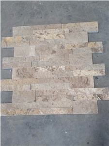 Travertine Wallstone, Beige Travetine Culture Stone, Wall Cladding ,Thin Stone Veneer, Stone Wall Decor, Ledge Stone, Split Face Culture Stone