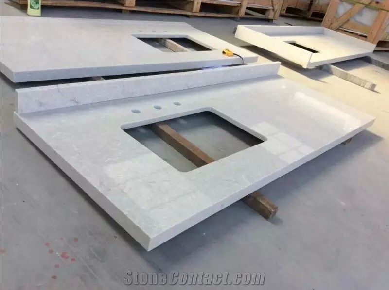 White Quartz Countertop, Pure White Quartz ,Kitchen Desk Top, Kitchen Bar Top, Kitchen Worktops,Custom Countertops