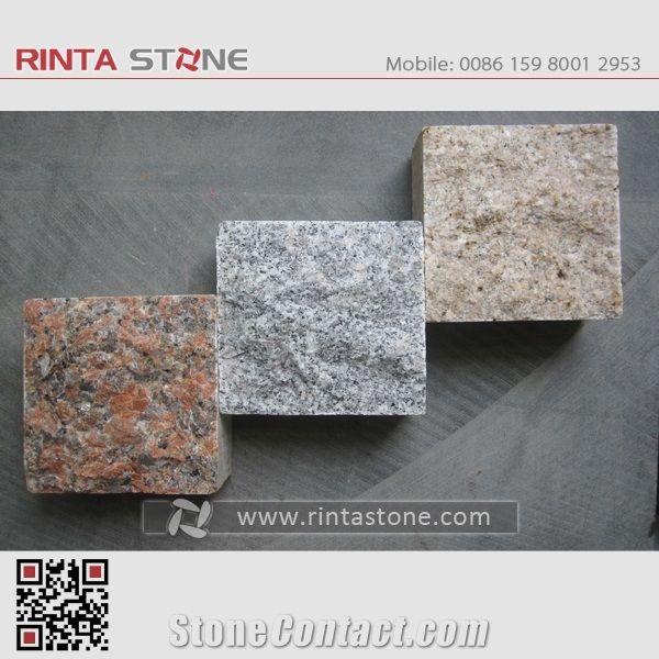 Granite Pavers Yellow Paving Stone G682 Cube Stone G603 G602 G562 Stone Pavers Cobble Stone Natural Surface Blind Paving Stone Natural Stone Pavers Granite Floor Covering Walkway Pavers Red Grey Paver